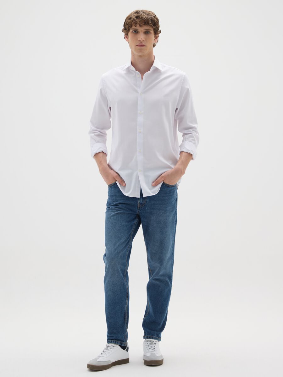 Pure cotton blue relaxed fit jeans_0