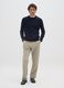 Beige Regular Fit Chino Trousers_0