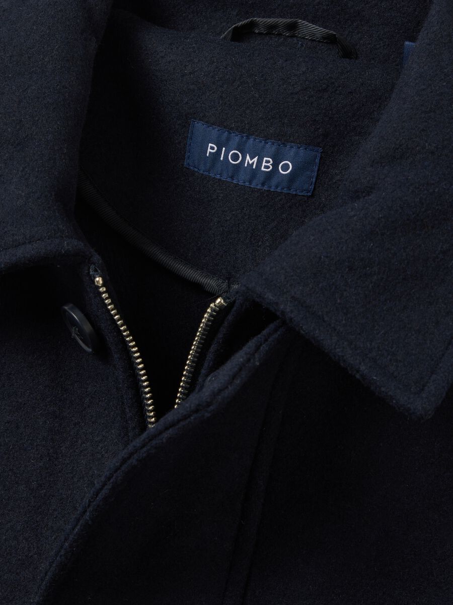 Giacca in misto lana blu con bottoni regular fit_1
