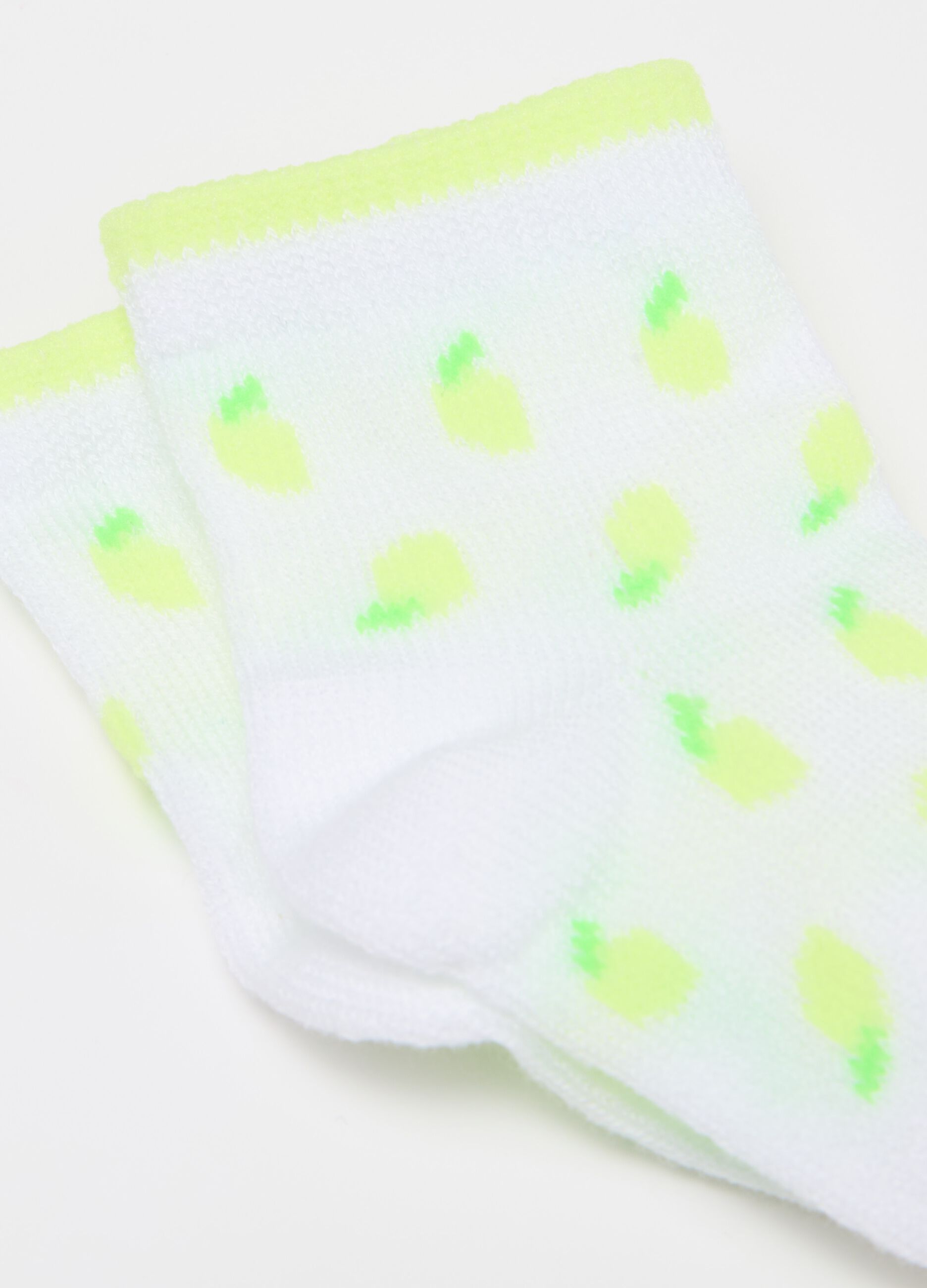 Three-pair pack short socks with fruit design