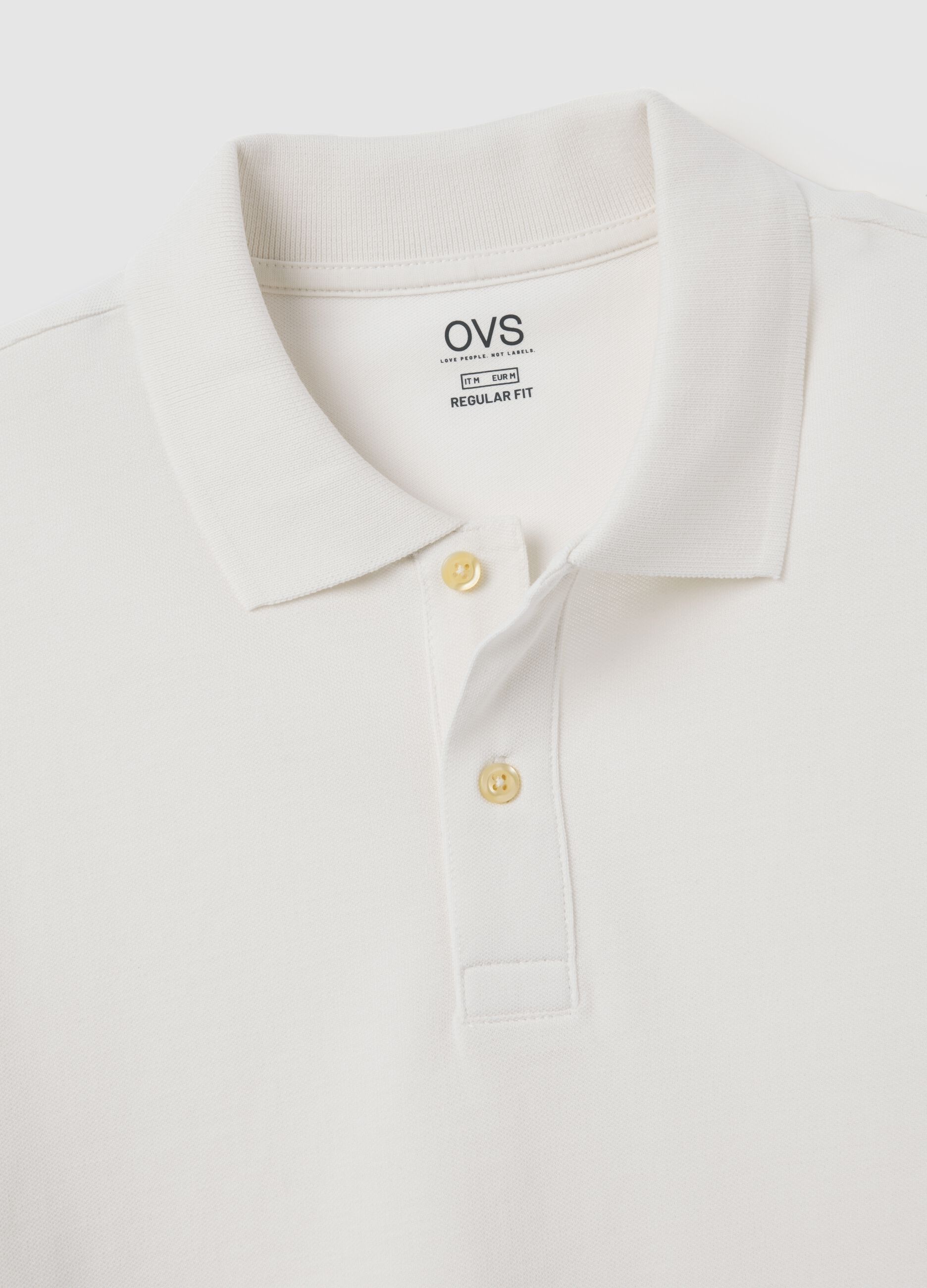 Men's beige pure cotton polo regular fit