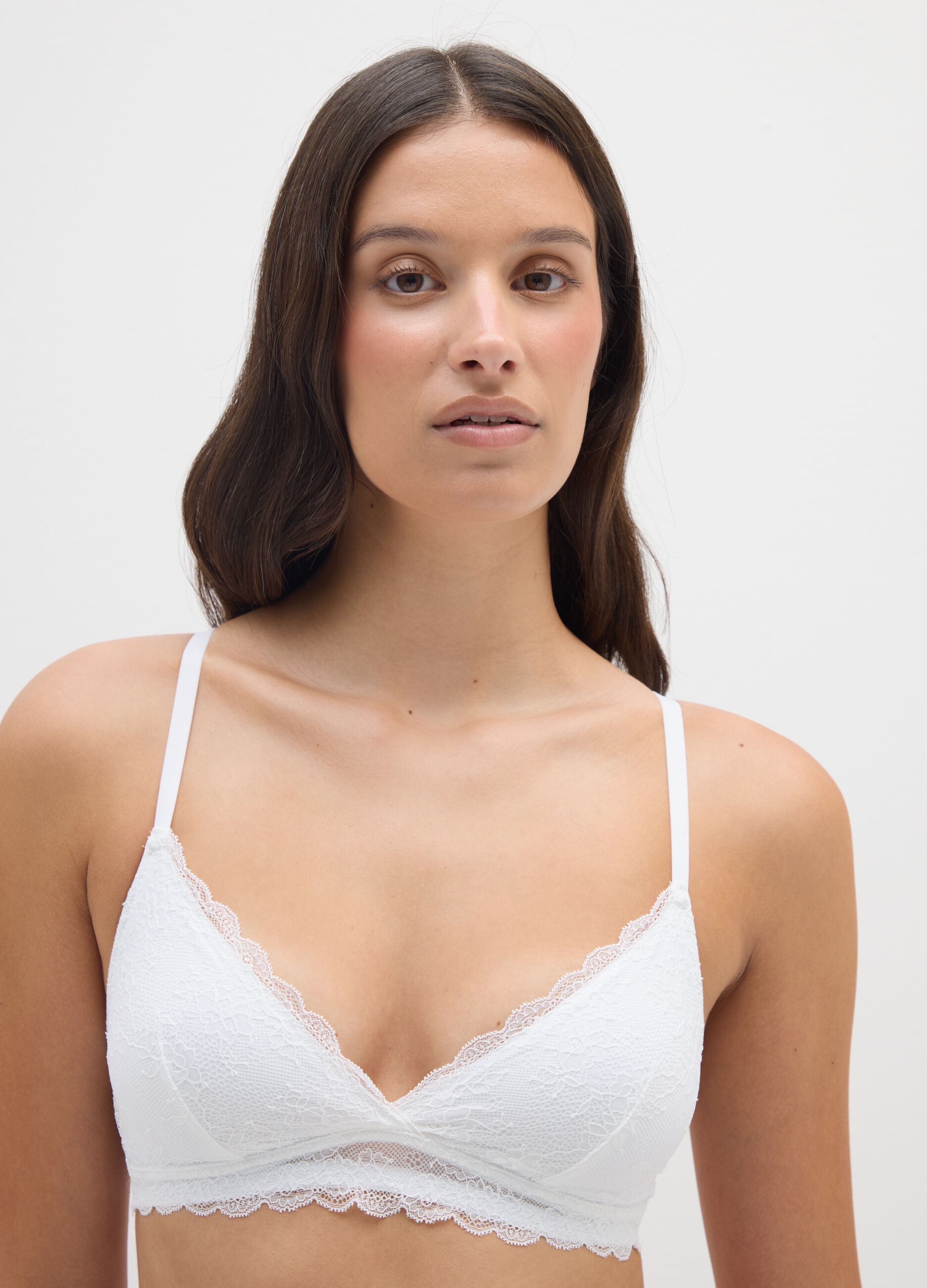 Reggiseno in pizzo bianco