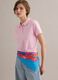 Polo in puro cotone biologico rosa regular fit_0