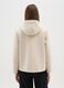 Beige ribbed fabric jacket with hood_2