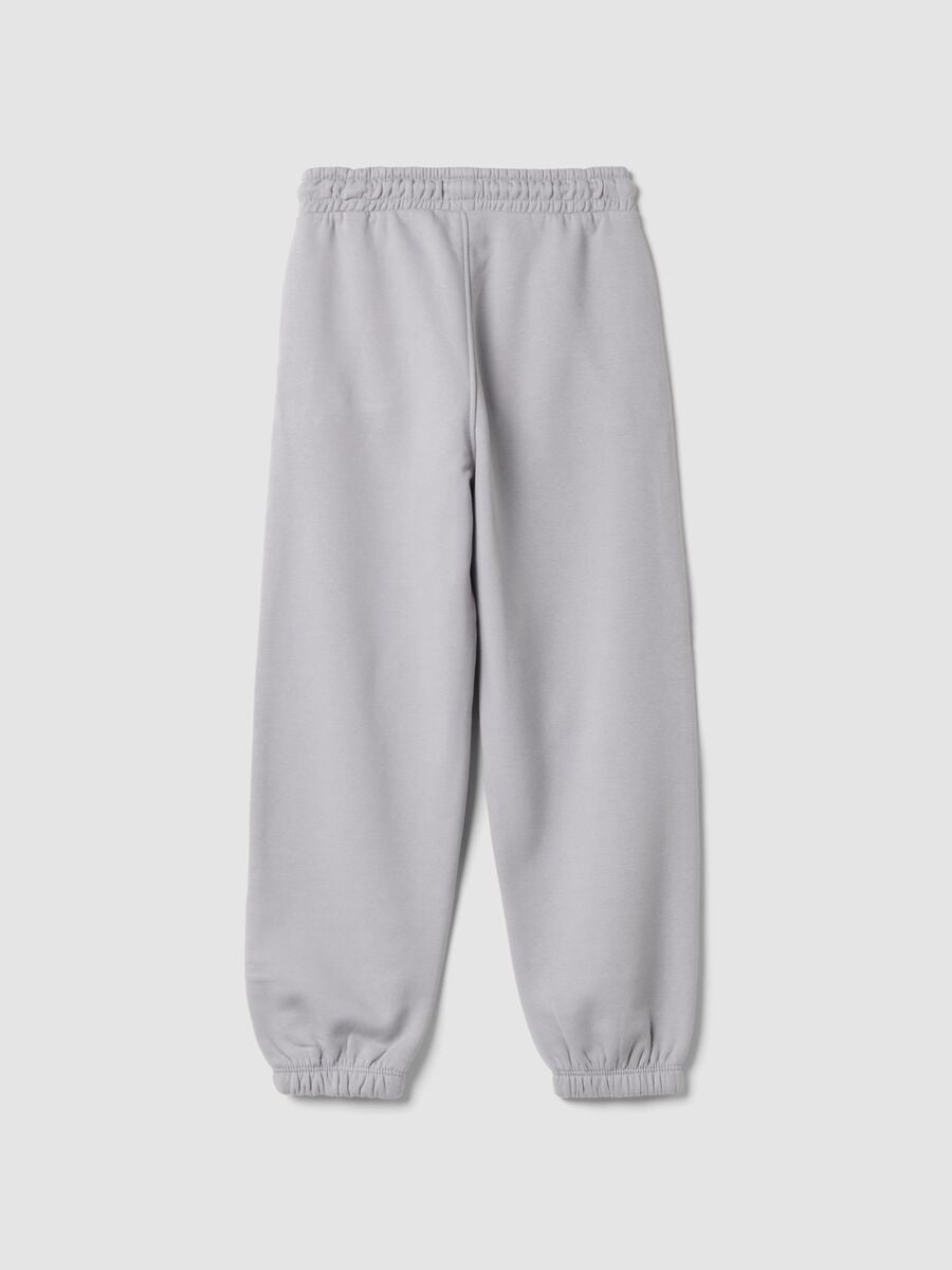 Pantaloni jogger grigi in misto cotone comfort fit_1