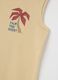 Children's beige pure cotton sleeveless top regular fit_2