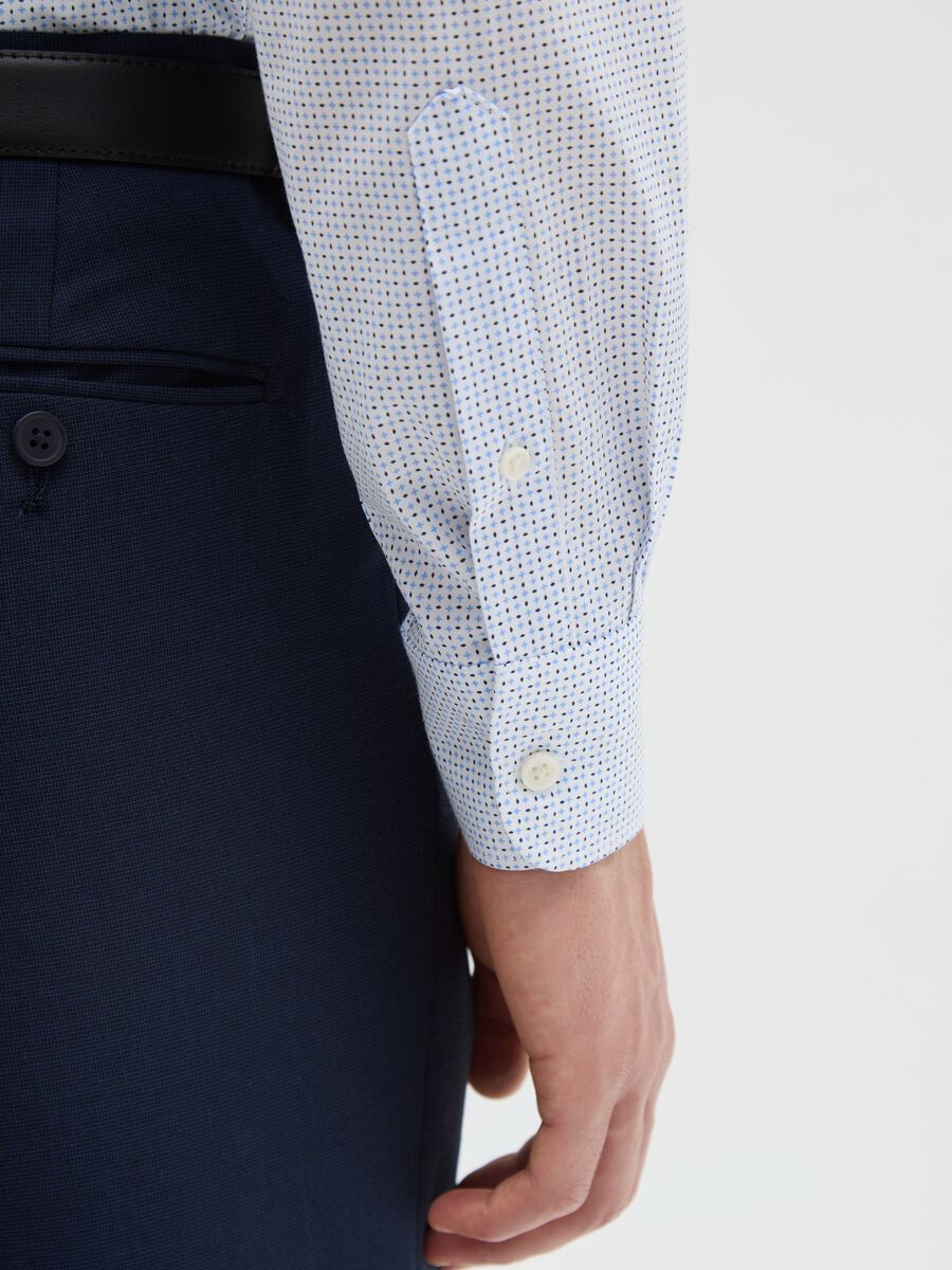 Regular fit multicolour stretch cotton shirt_3