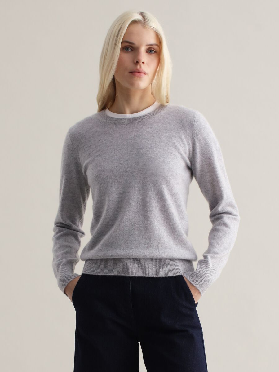 Cashmere pullover with round neck_0