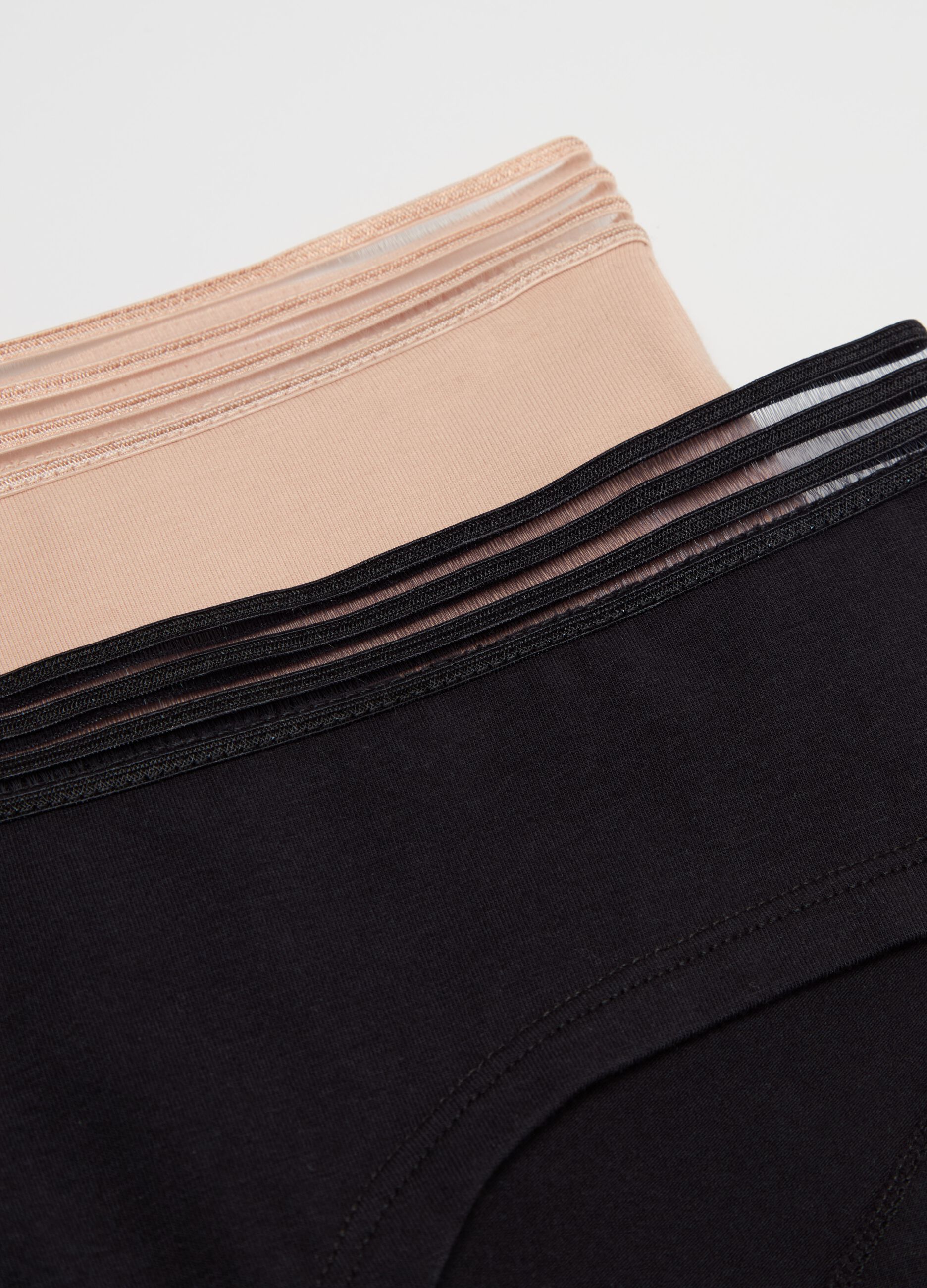 Two-pack French knickers with striped detail