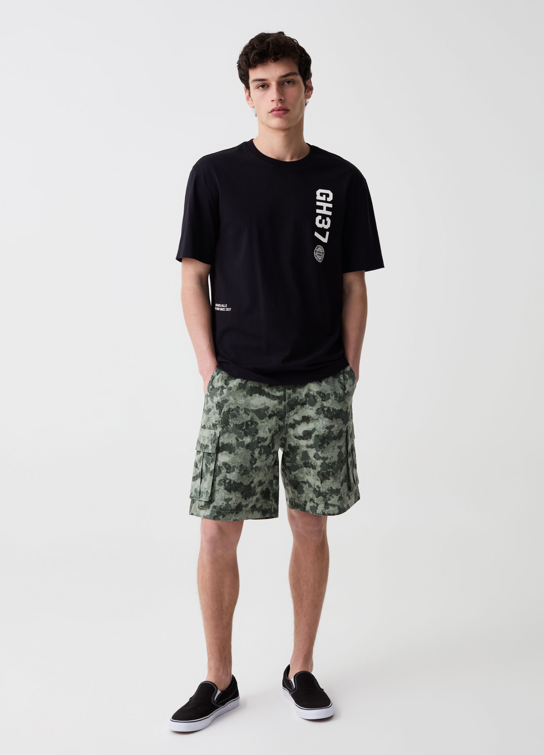 Ovs Bermuda cargo jogger camouflage