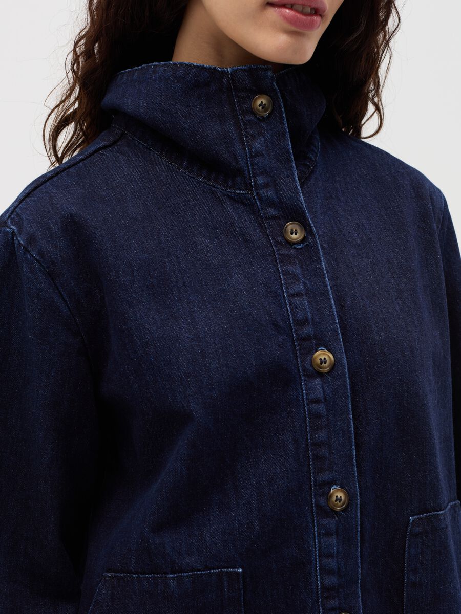 Short denim jacket with three-quarter sleeves_2