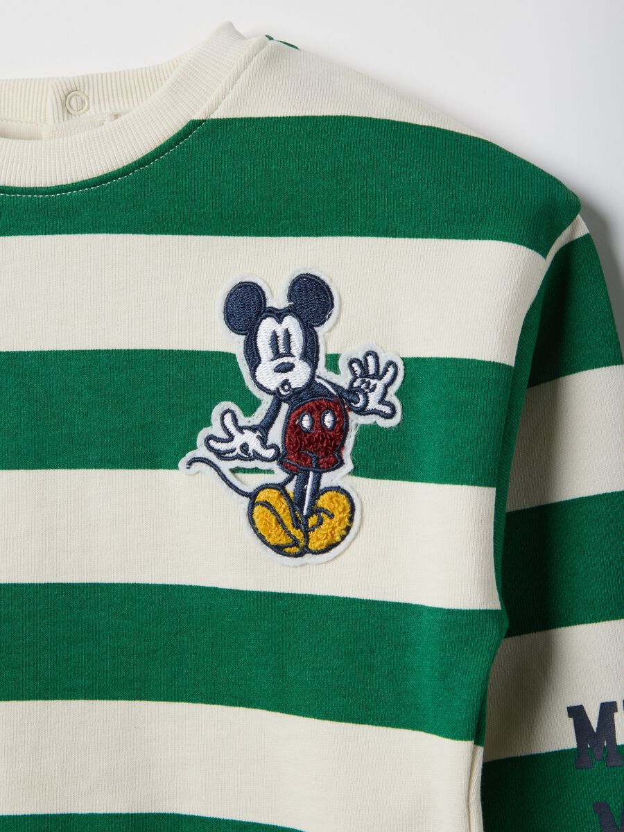 Kid's regular fit multicolour striped pure cotton sweatshirt with print_2