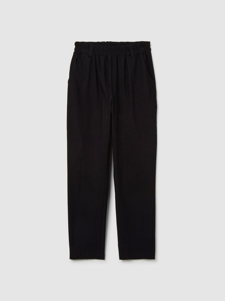 Pantaloni neri regular fit_4