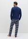 Full-length pyjamas with granddad neckline top_3