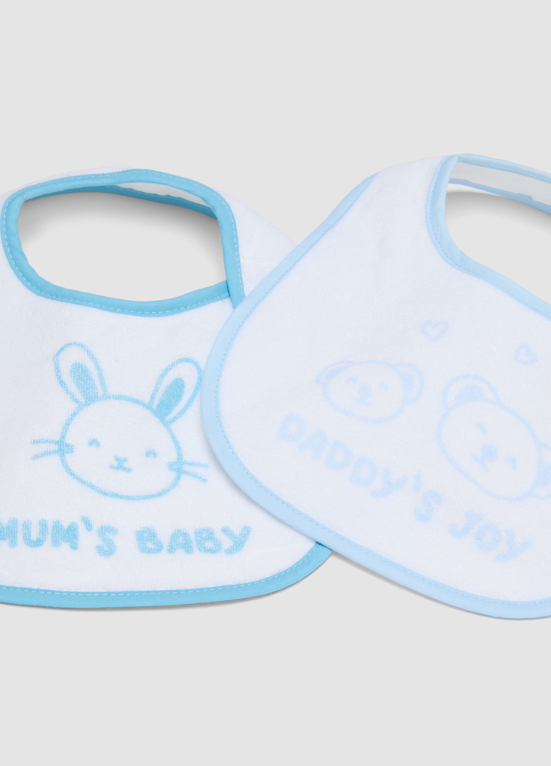 Pack of four multicoloured organic cotton-blend bibs for baby