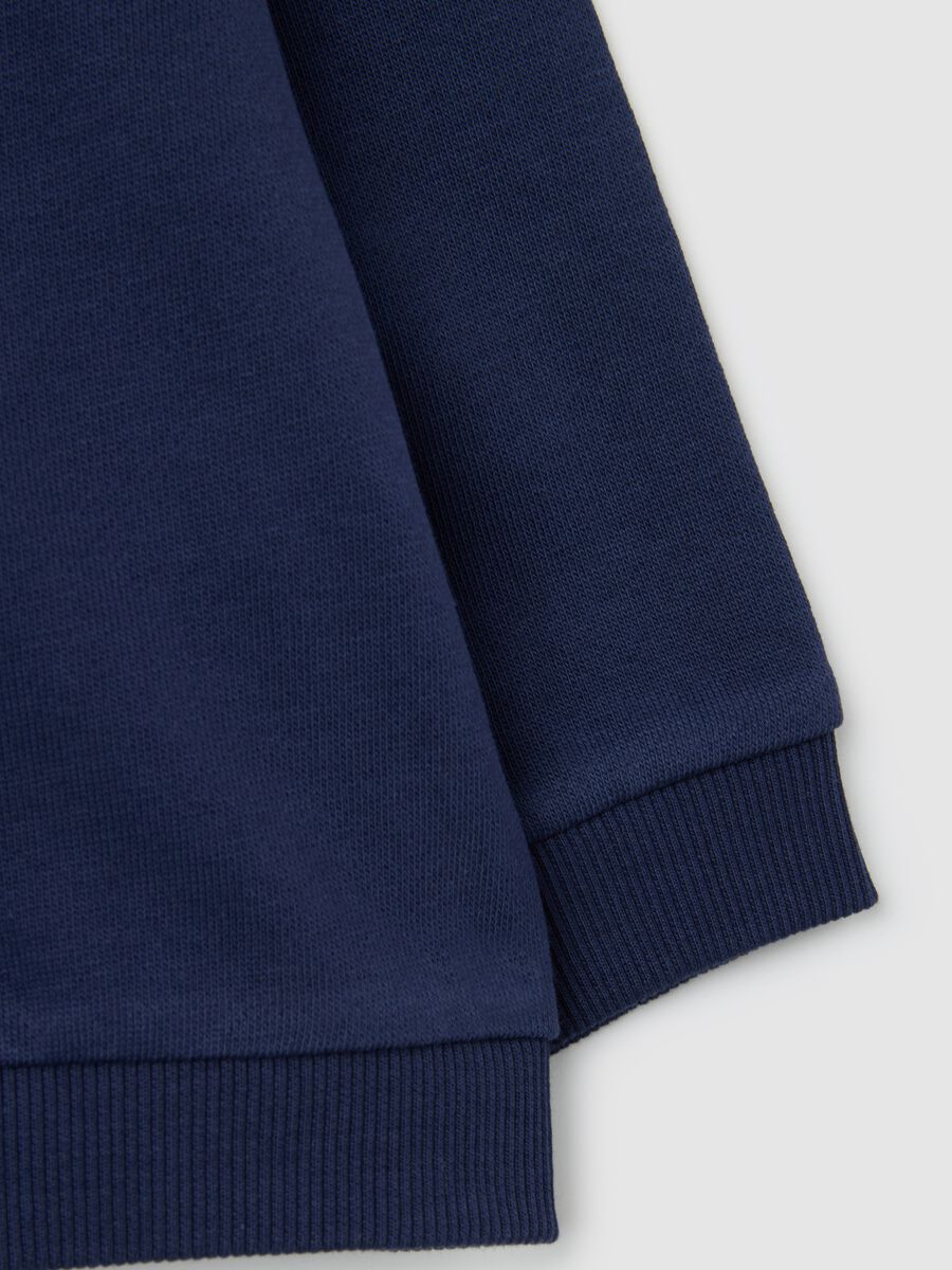 Felpa da neonata in puro cotone blu regular fit_2