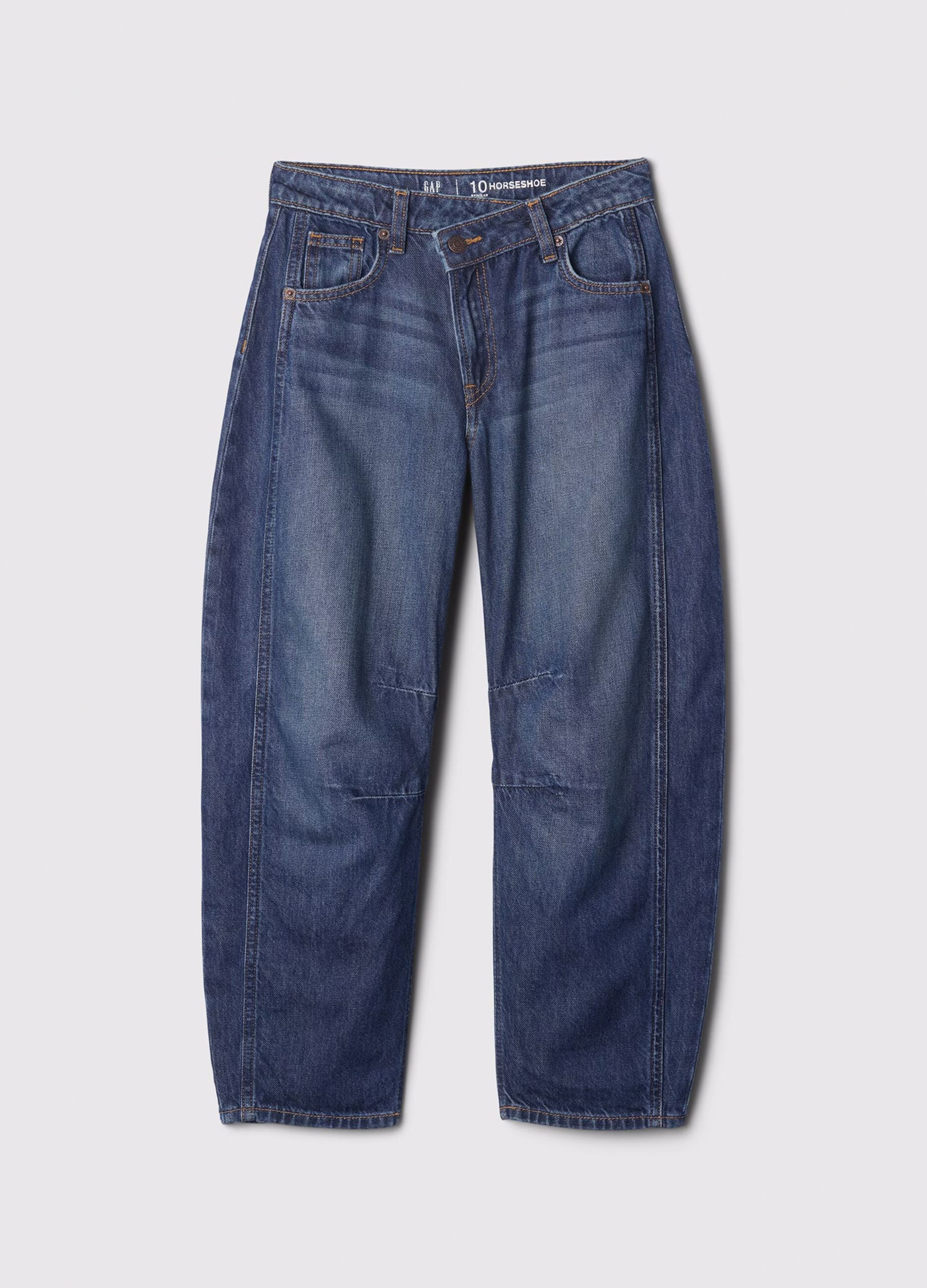 Balloon-fit jeans in denim with five pockets