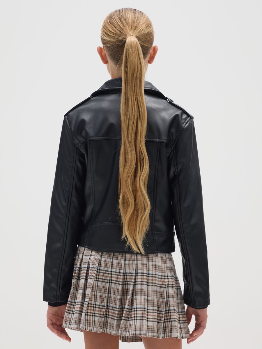 Girl's Slim Fit Black Jacket_1