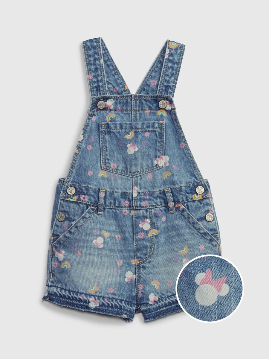 Disney Minnie Mouse short pinafore dress in denim_0