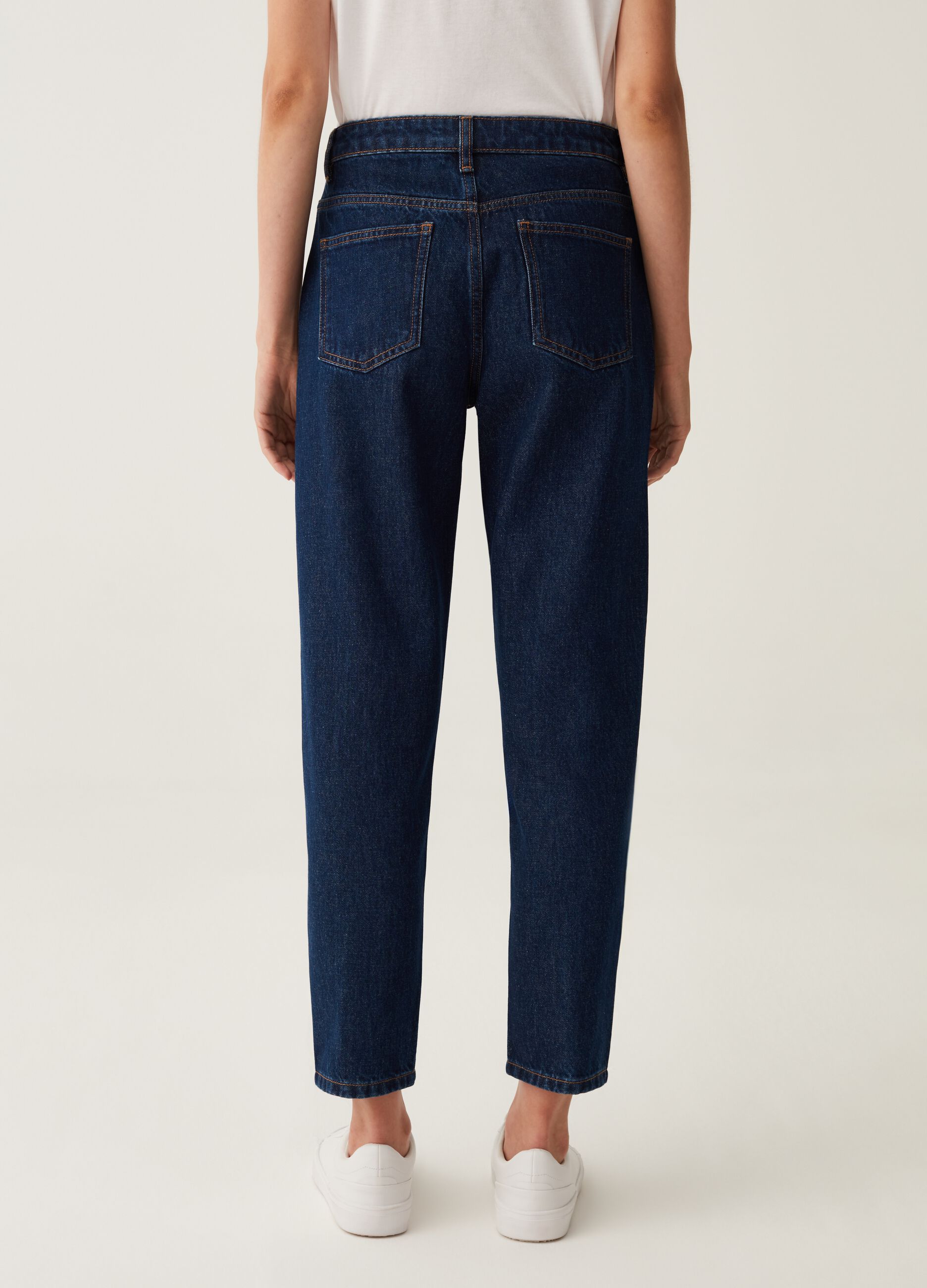 Jeans mom fit slim cinque tasche_2