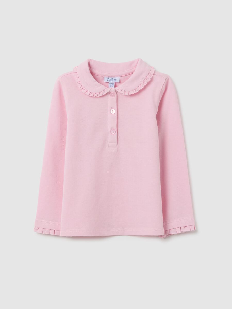 Baby cotton pink regular fit t-shirt_0