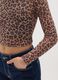 Girls' brown stretch fabric sweatshirt regular fit_2