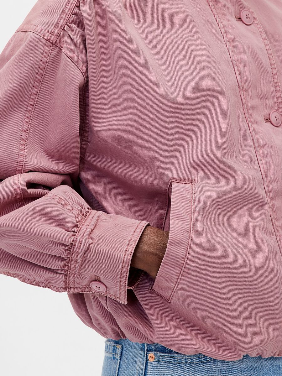 Giacca rosa in cotone snella_3