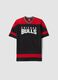 Multicolour pure cotton T-shirt with Chicago Bulls logo for kids_3