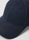 Pure denim blue cotton baseball cap_2