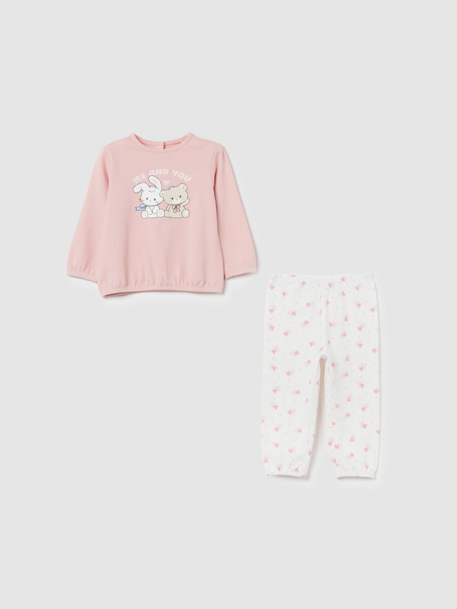 Organic cotton pyjamas with "Me and You" print_0