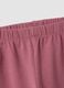 Purple flared leggings in stretchy organic cotton blend with heart print for baby girl_3