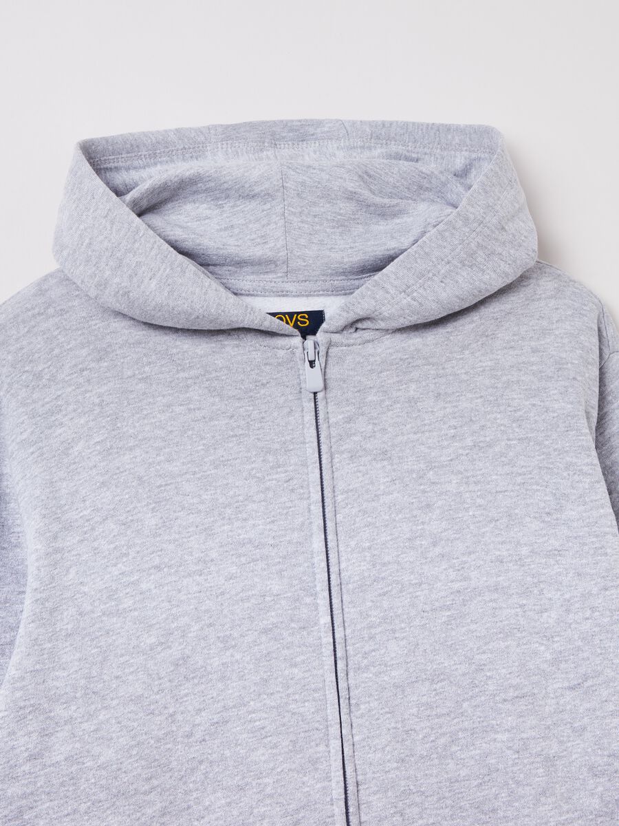 Full-zip in felpa con cappuccio_2