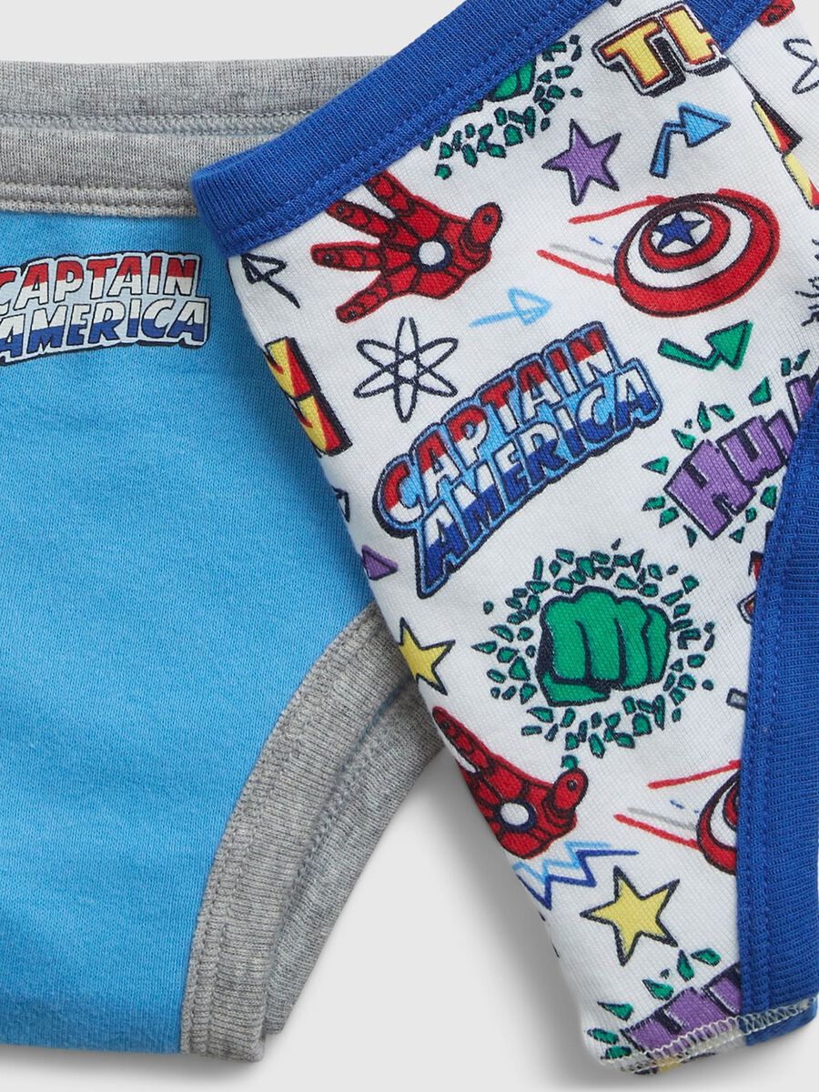 Set cinque slip in cotone bio stampa Avengers_1