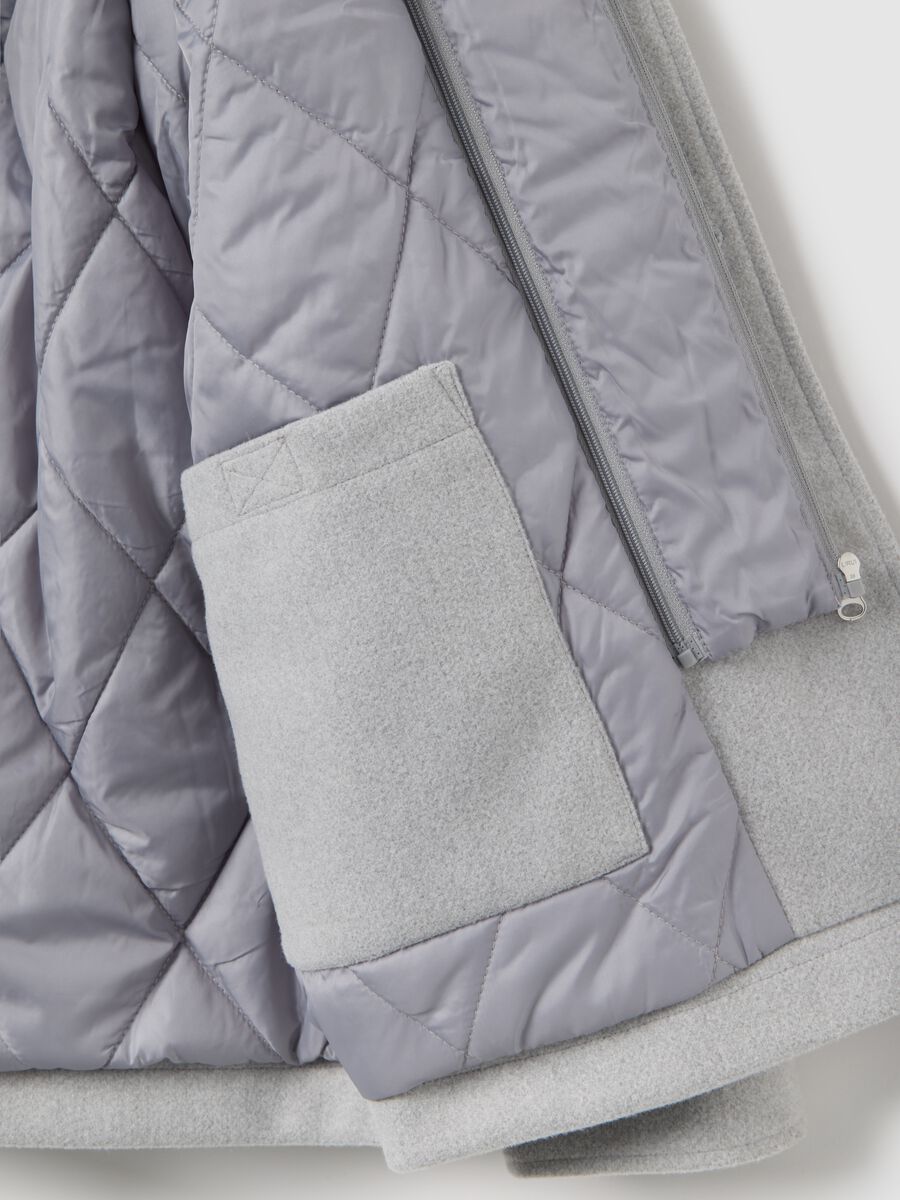 Giacca imbottita grigia regular fit con cappuccio_7