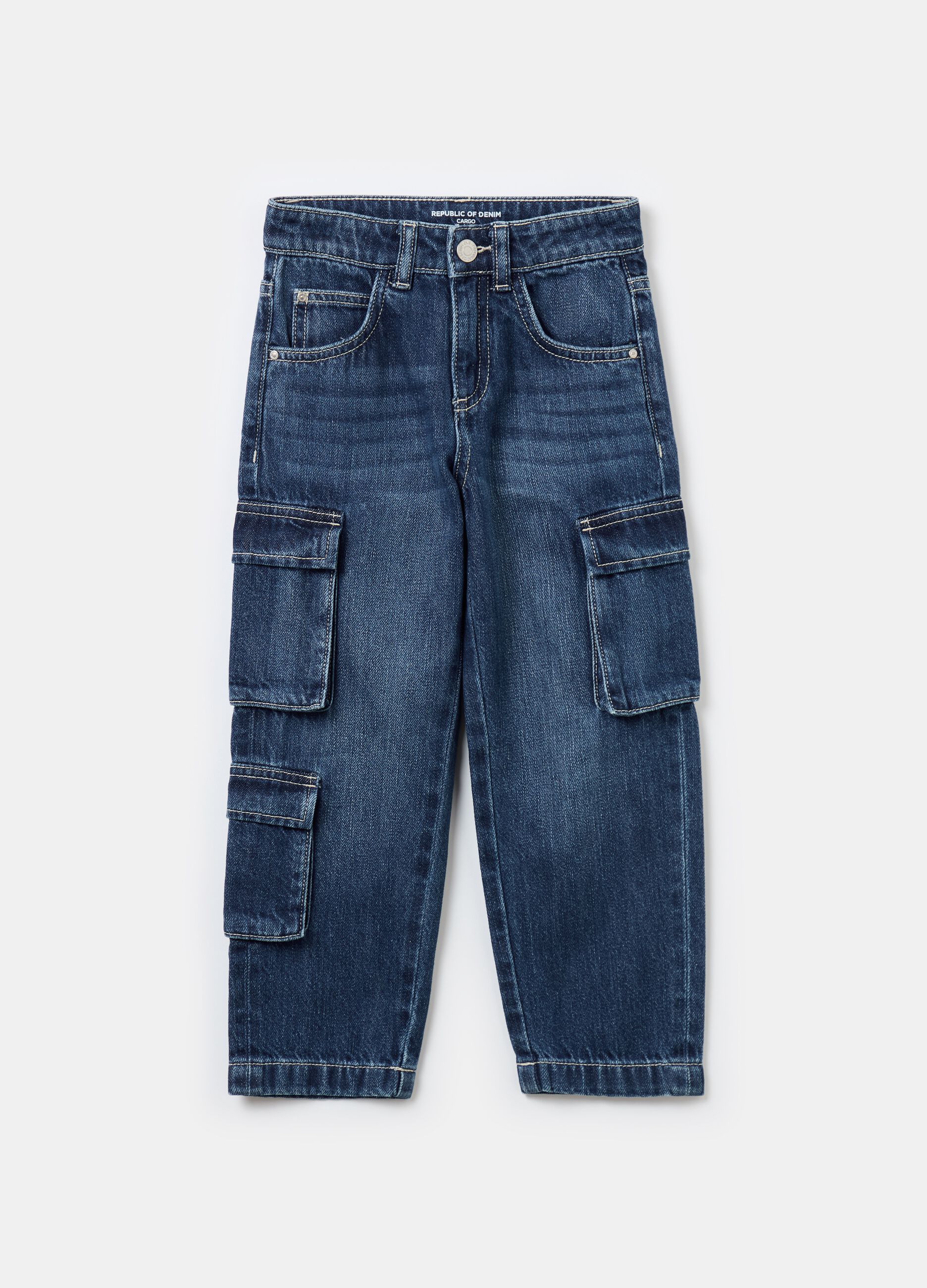 Cotton cargo jeans