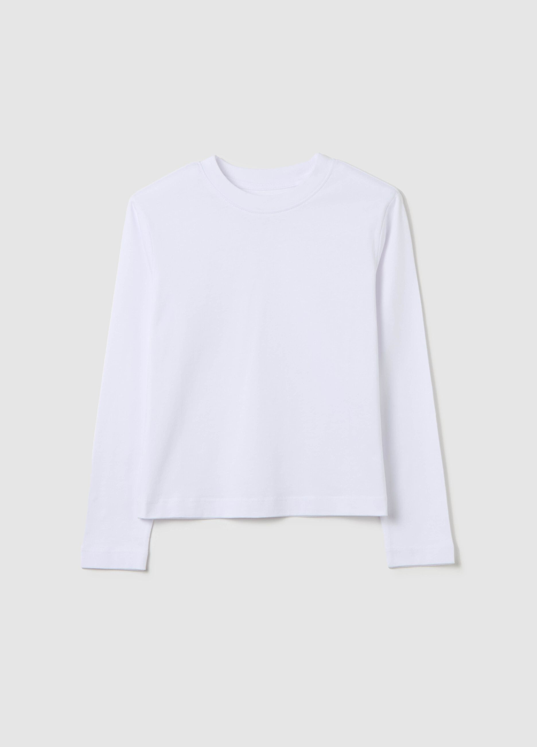 T-shirt a maniche lunghe in cotone 