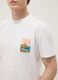 White pure cotton T-shirt with chest print, regular fit_2
