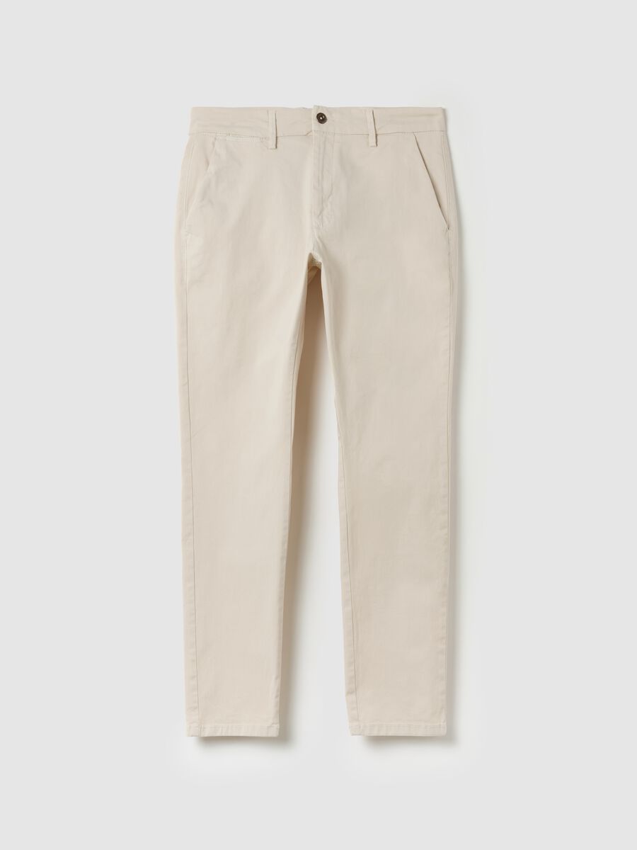 Slim-fit, stretch cotton chinos_4