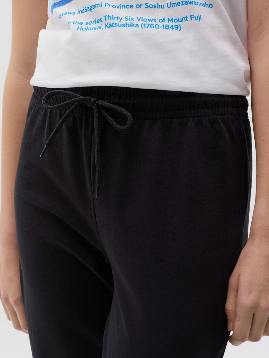 Plush joggers with drawstring_2
