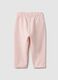 Girls' pink cotton jogger trousers with regular fit_1