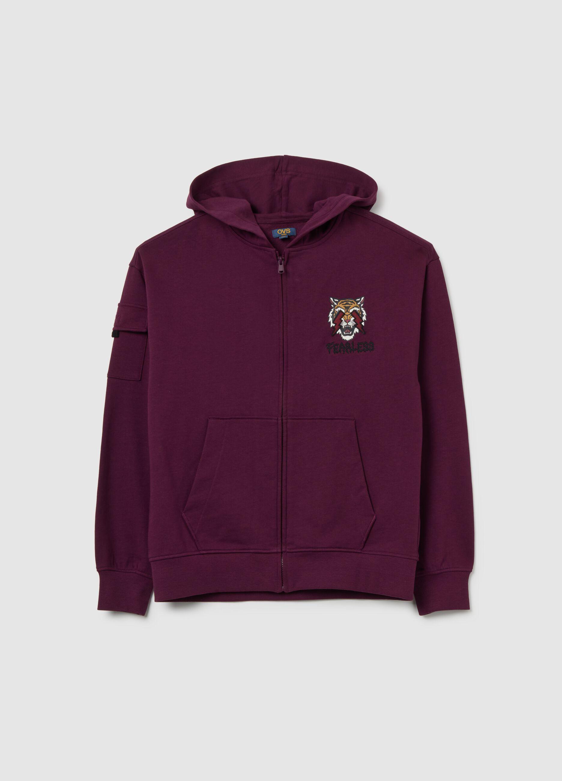 Purple Cotton Hoodie
