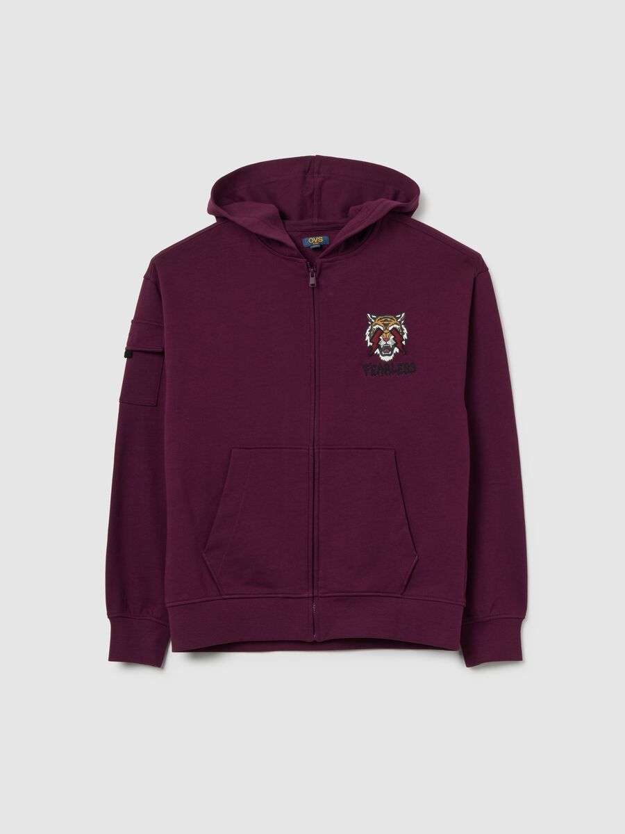 Purple Cotton Hoodie_0