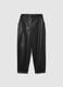 Black Patent Leather Regular Fit Trousers_4