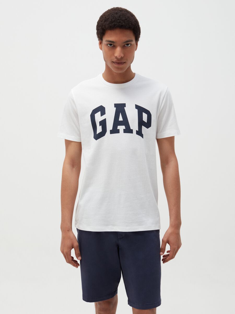 Chino Bermuda shorts in Lyocell and cotton_0