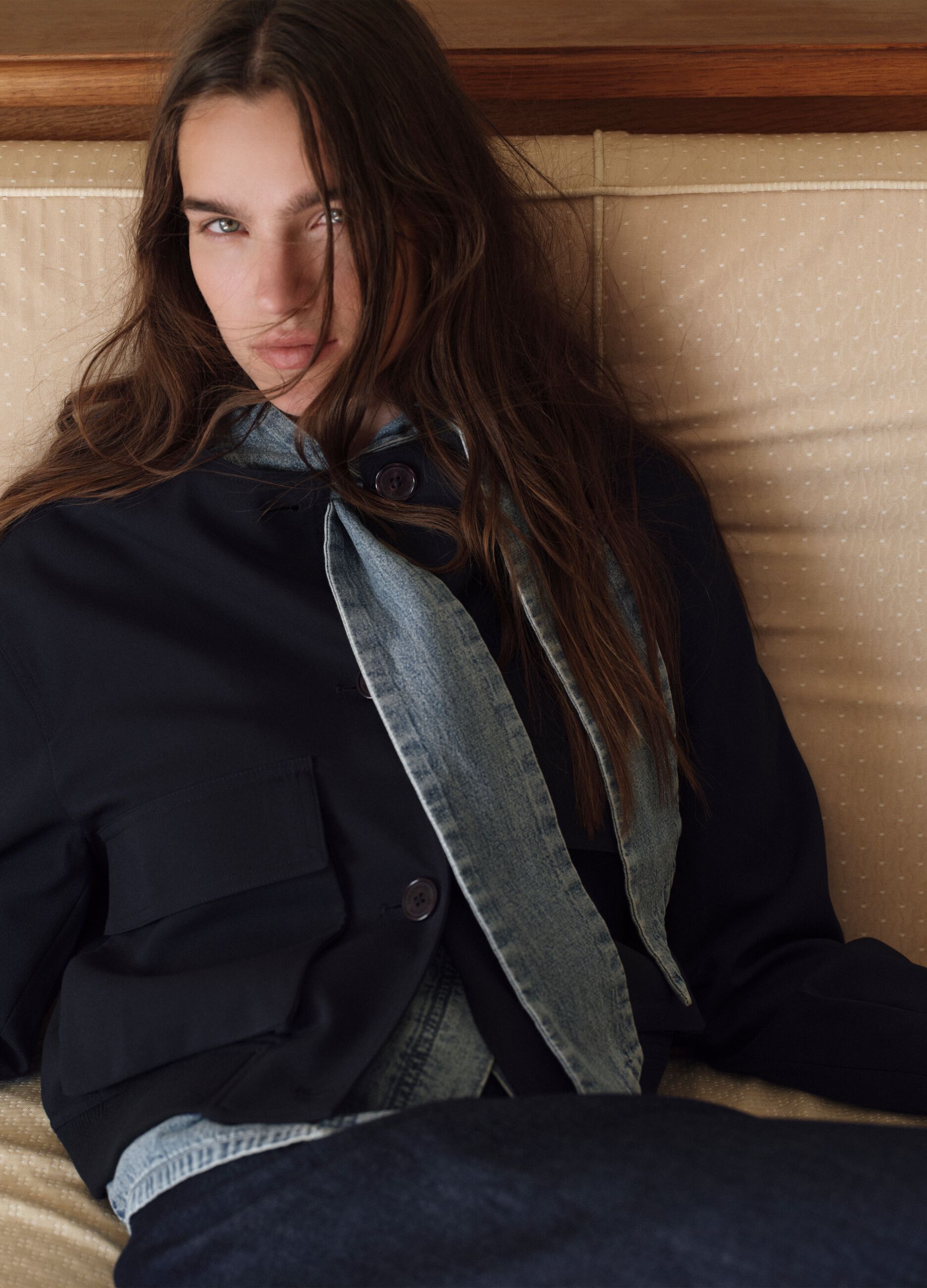 Regular Fit Blue Blazer with Pockets