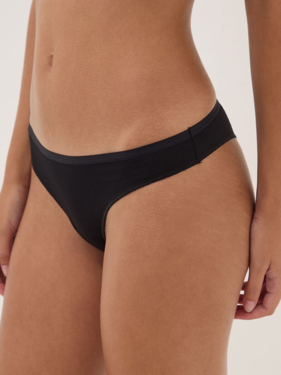 Pack of five black stretch briefs_2