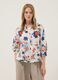 White stretch cotton floral shirt_2
