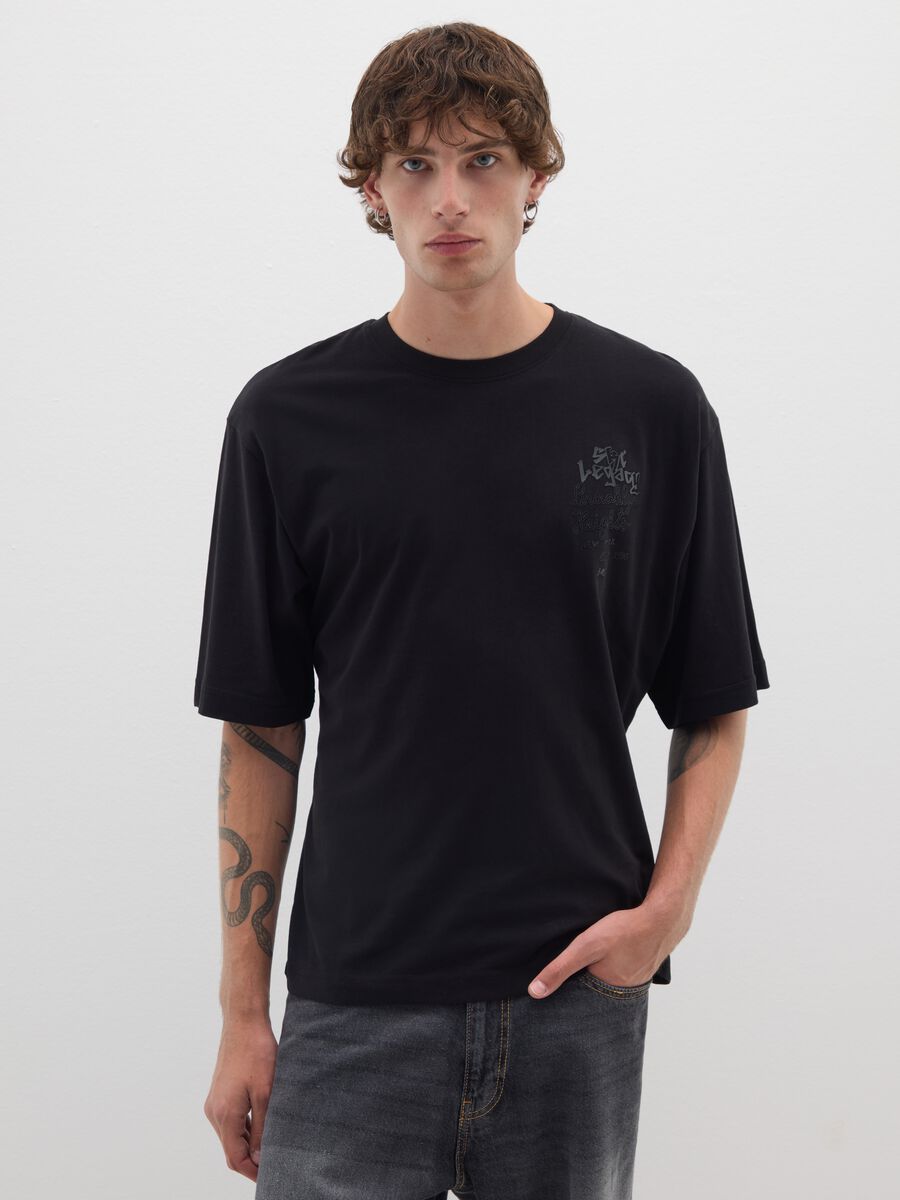 Black Pure Cotton Regular Fit T-Shirt_0