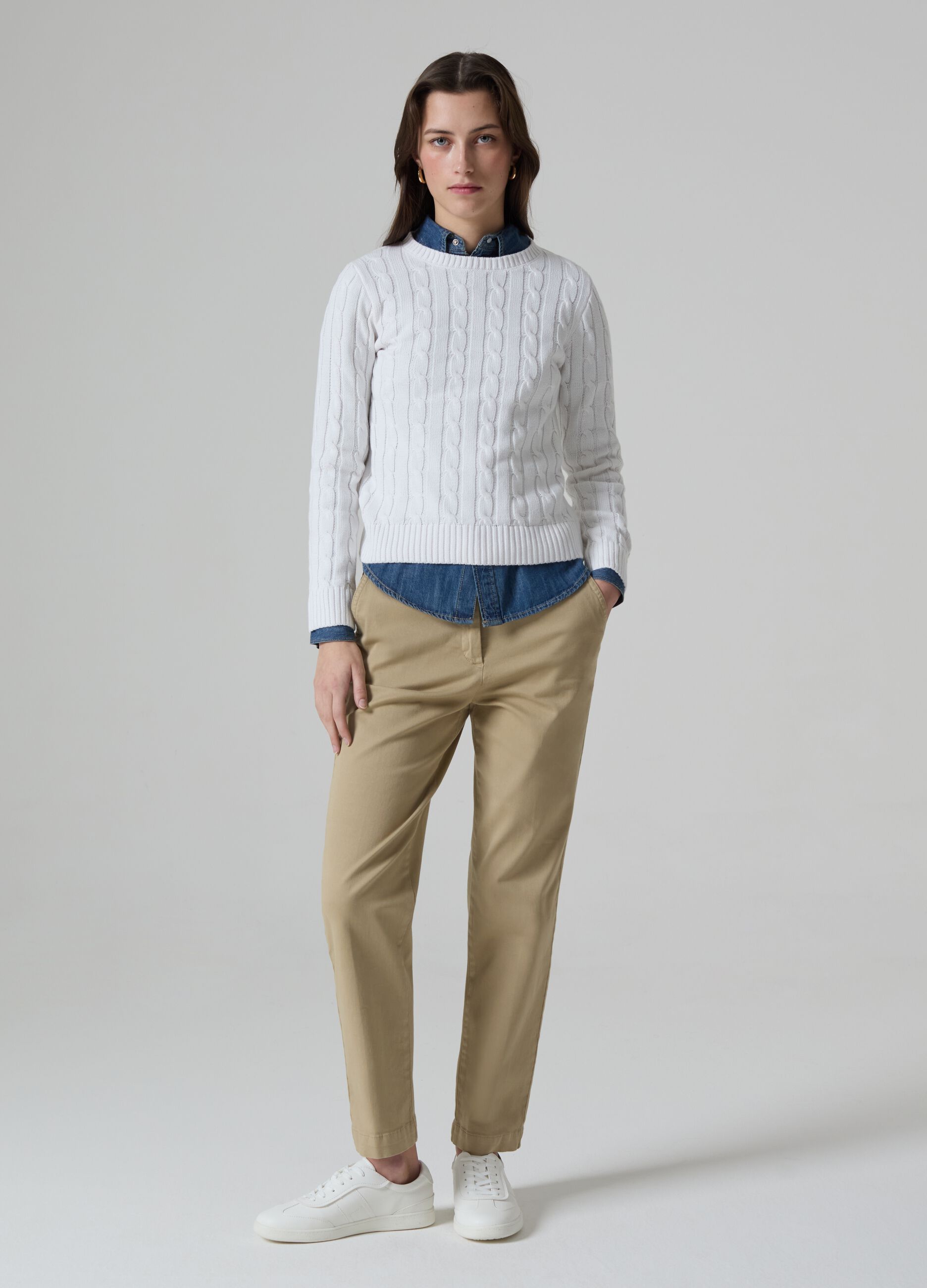 Pantalone chino in cotone stretch