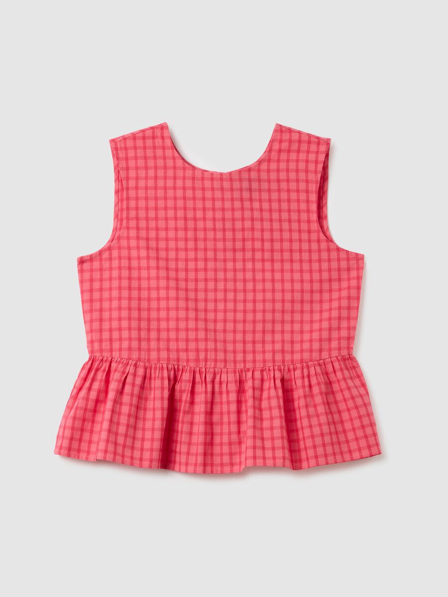 Top da donna in misto cotone rosa regular fit_0